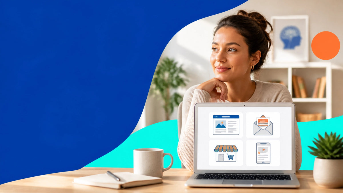 A professional reviewing digital business opportunities at a laptop in a bright workspace