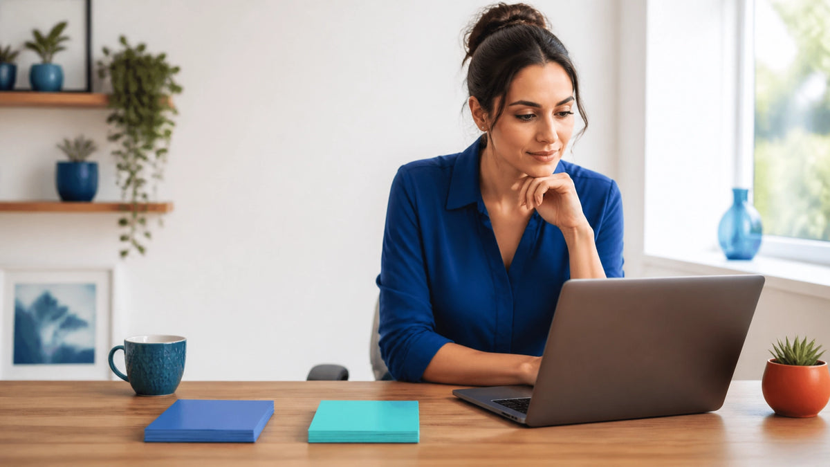 Professional reviewing a digital asset acquisition budget at a laptop